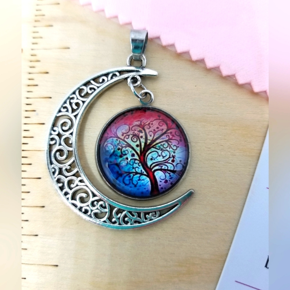 "Moon and tree of life" Pendant